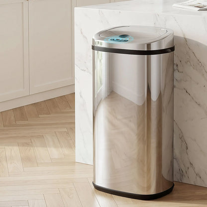 Devanti 50L Motion Sensor Bin Rubbish Automatic Silver