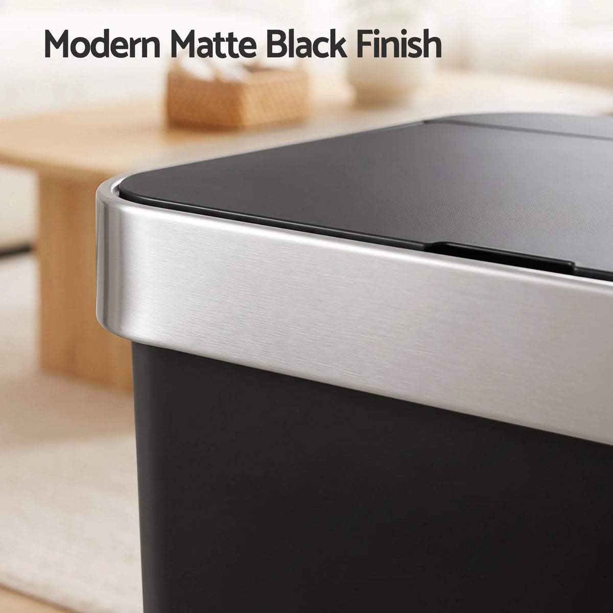 Devanti 50L Motion Sensor Trash Bin Automatic Kitchen Waste Dustbin Black - Image 7