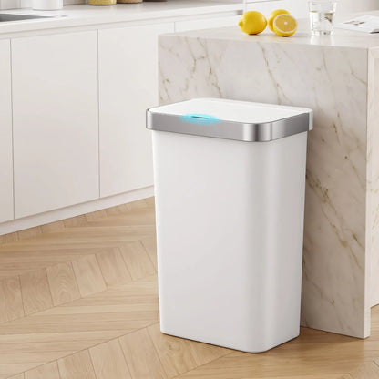 Devanti 50L Motion Sensor Trash Bin Automatic Kitchen Waste Dustbin White