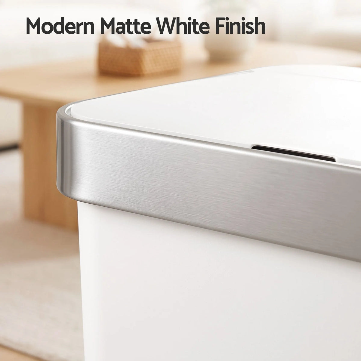 Devanti 50L Motion Sensor Trash Bin Automatic Kitchen Waste Dustbin White - Image 7
