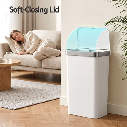 Devanti 50L Motion Sensor Trash Bin Automatic Kitchen Waste Dustbin White - Image 9