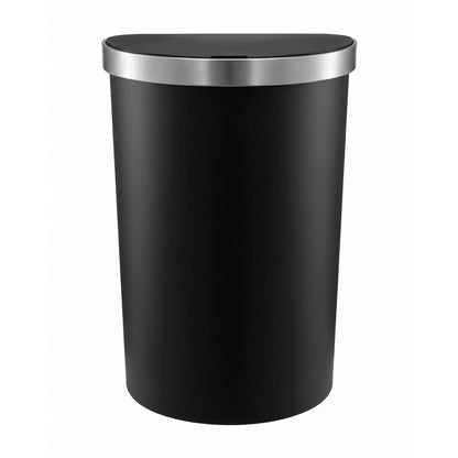 Devanti 50L Sensor Bin D-Shape Trash Can Kitchen Smart Rubbish Bin Black - Image 4
