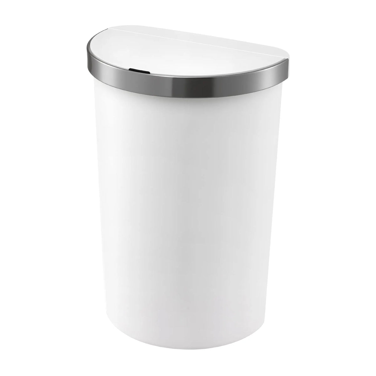 Devanti 50L Motion Sensor Bins Trash Can Kitchen Smart Rubbish Bin D-shape design White - Image 2