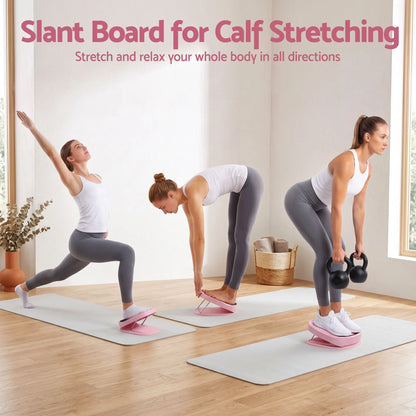 Everfit Slant Board, Balance Board, 14-Level Adjustable Incline Calf Stretcher for Stretching, Squats and Home Fitness Pink - Image 5