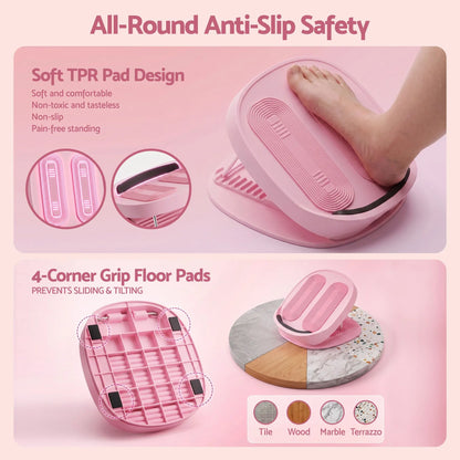 Everfit Slant Board, Balance Board, 14-Level Adjustable Incline Calf Stretcher for Stretching, Squats and Home Fitness Pink - Image 6