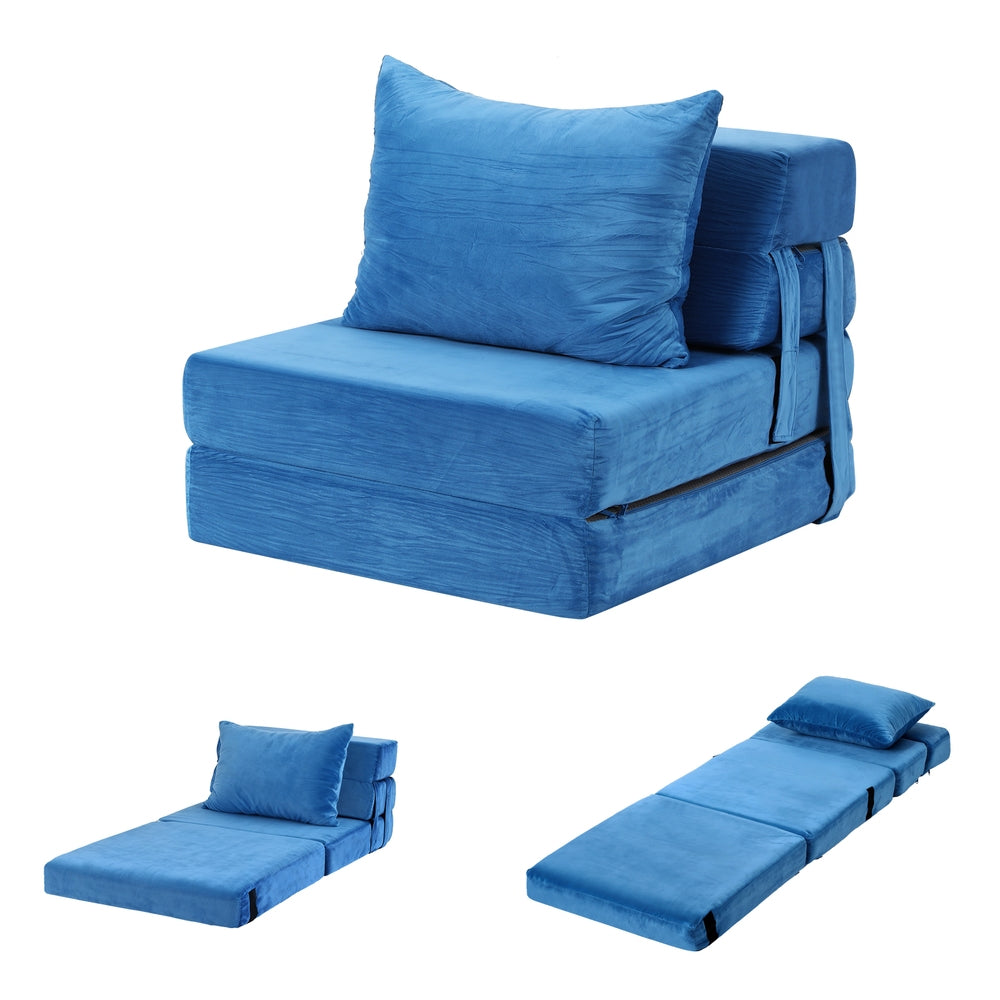 Artiss Convertible Folding Sofa Bed Armless Lounger Foam Floor Sofas Futons Couches - Image 2