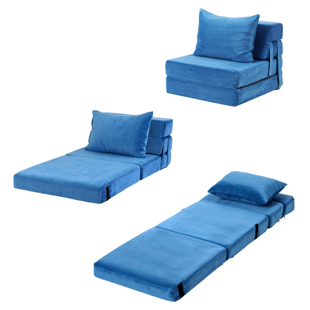 Artiss Convertible Folding Sofa Bed Armless Lounger Foam Floor Sofas Futons Couches - Image 4