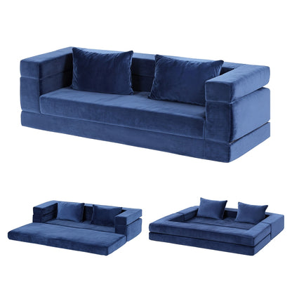 Artiss Convertible Folding Sofa Bed Pull Out Mattress Foldable Lounge Couch Chair - Image 2