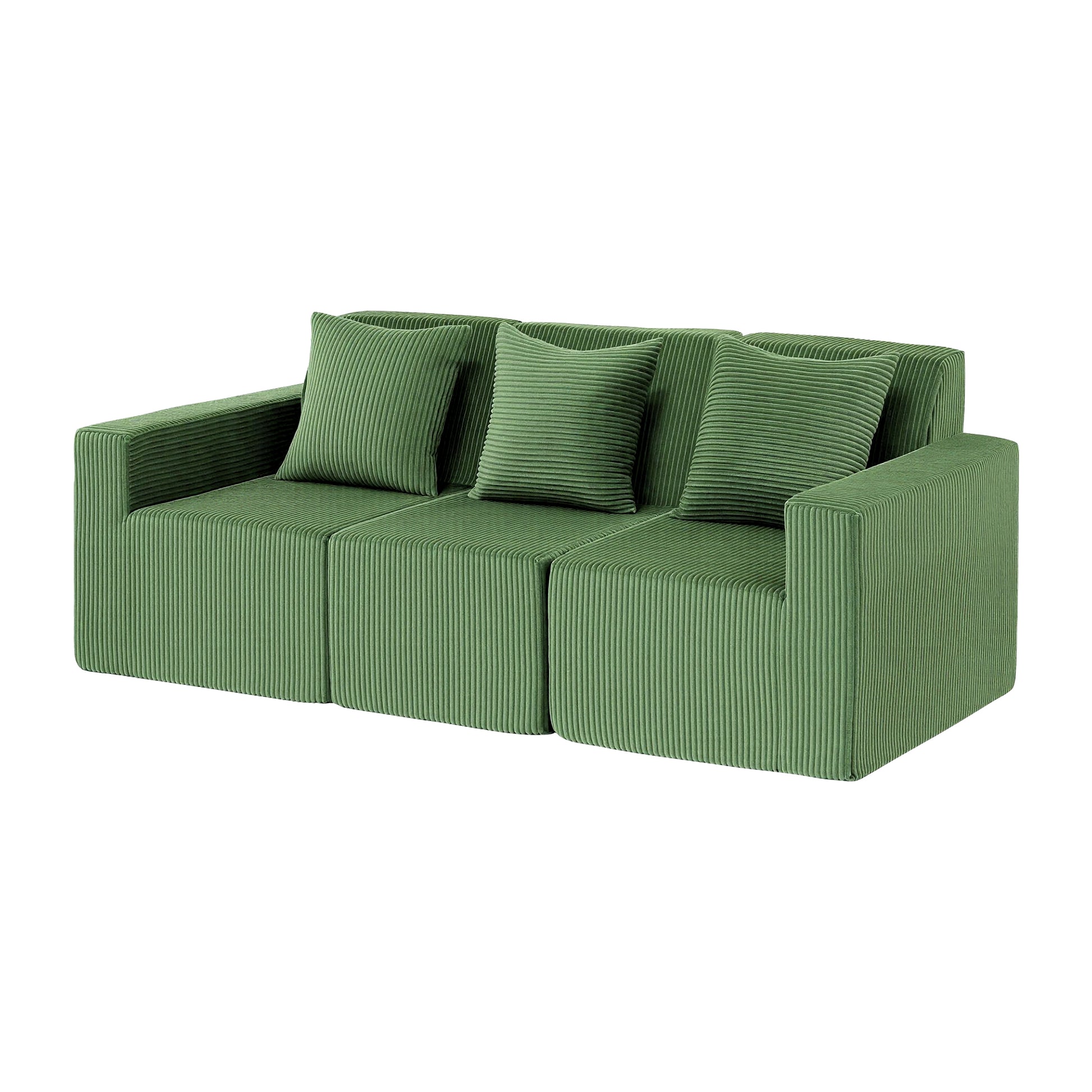 Artiss Modular 3-Seater Sofa Bed Convertible Sectional Floor Couch with Deep Seat - Image 2