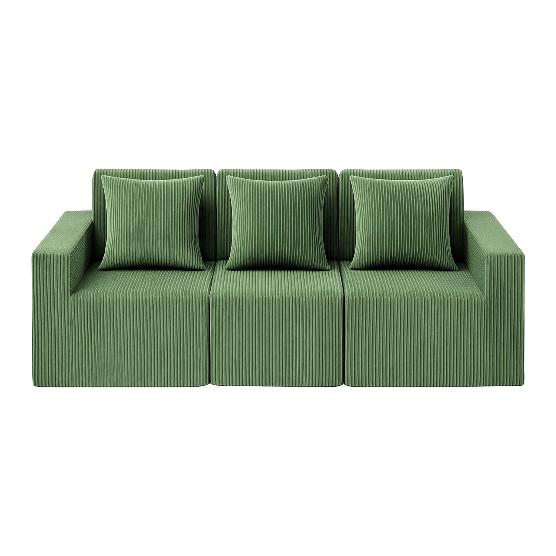 Artiss Modular 3-Seater Sofa Bed Convertible Sectional Floor Couch with Deep Seat - Image 4