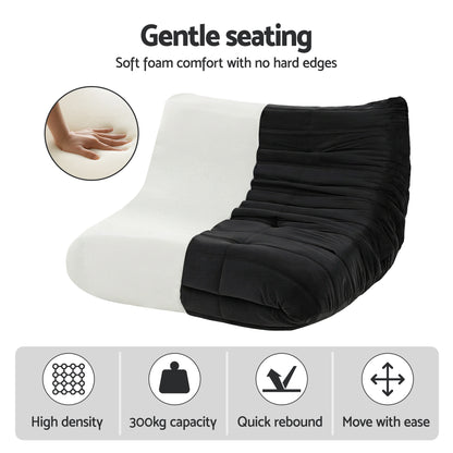 Artiss Lazy Sofa 2 Seaters Accent Caterpillar Chair Floor Couch Armless Lounge  - Image 7