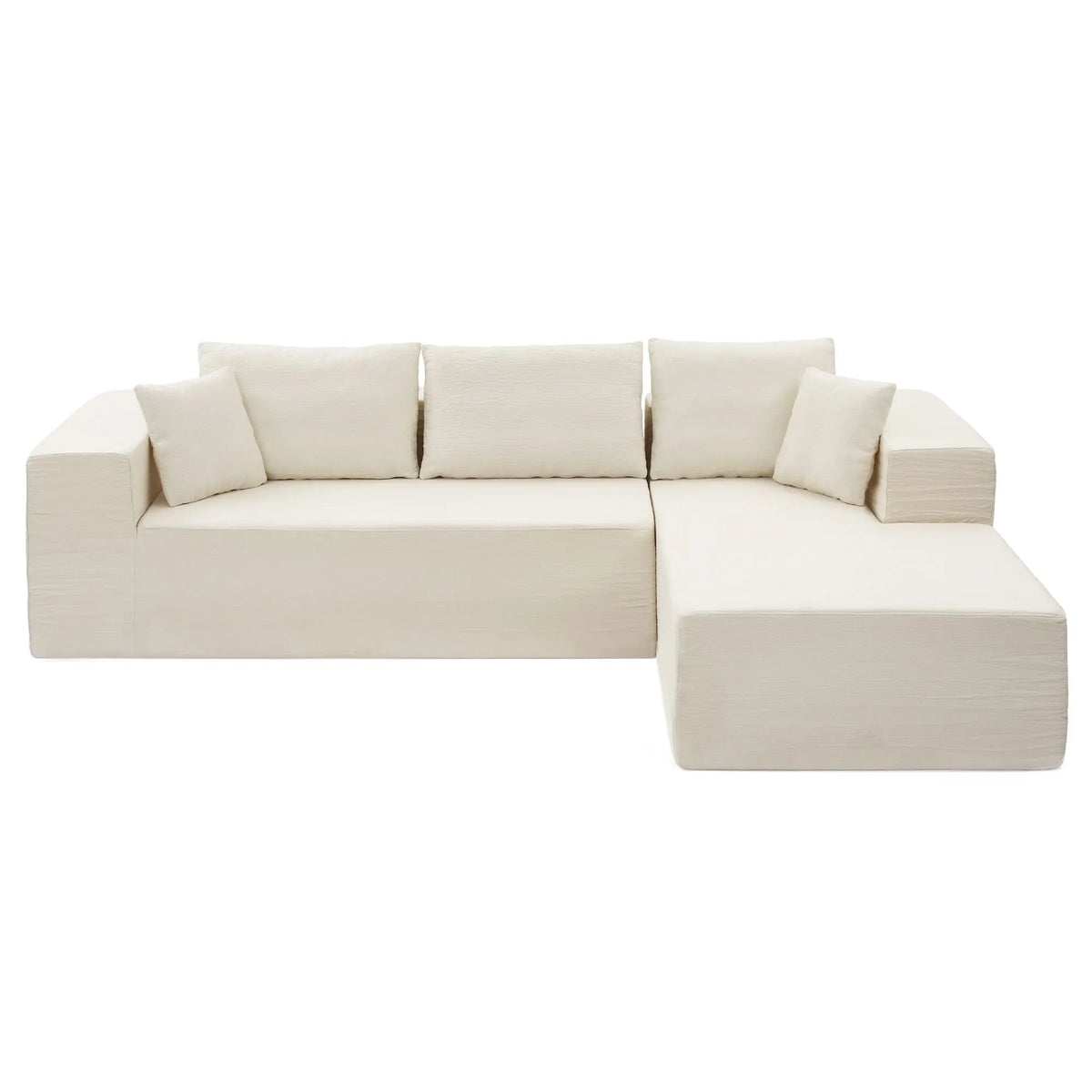 Artiss Modular Sectional Sofa 4-Seater L-Shaped Boneless Sofa Bed Chaise Lounge - Image 8