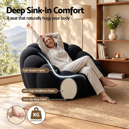 Artiss Bubble Floor Sofa Lazy Couch Single Lounge Chair Reading Accent Chairs - Image 4