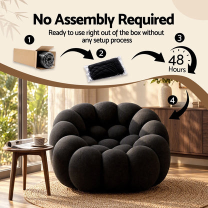 Artiss Bubble Floor Sofa Lazy Couch Single Lounge Chair Reading Accent Chairs - Image 7