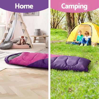 Weisshorn Sleeping Bag Set of 2 Kids Single 172cm Thermal Camping Hiking - Image 9