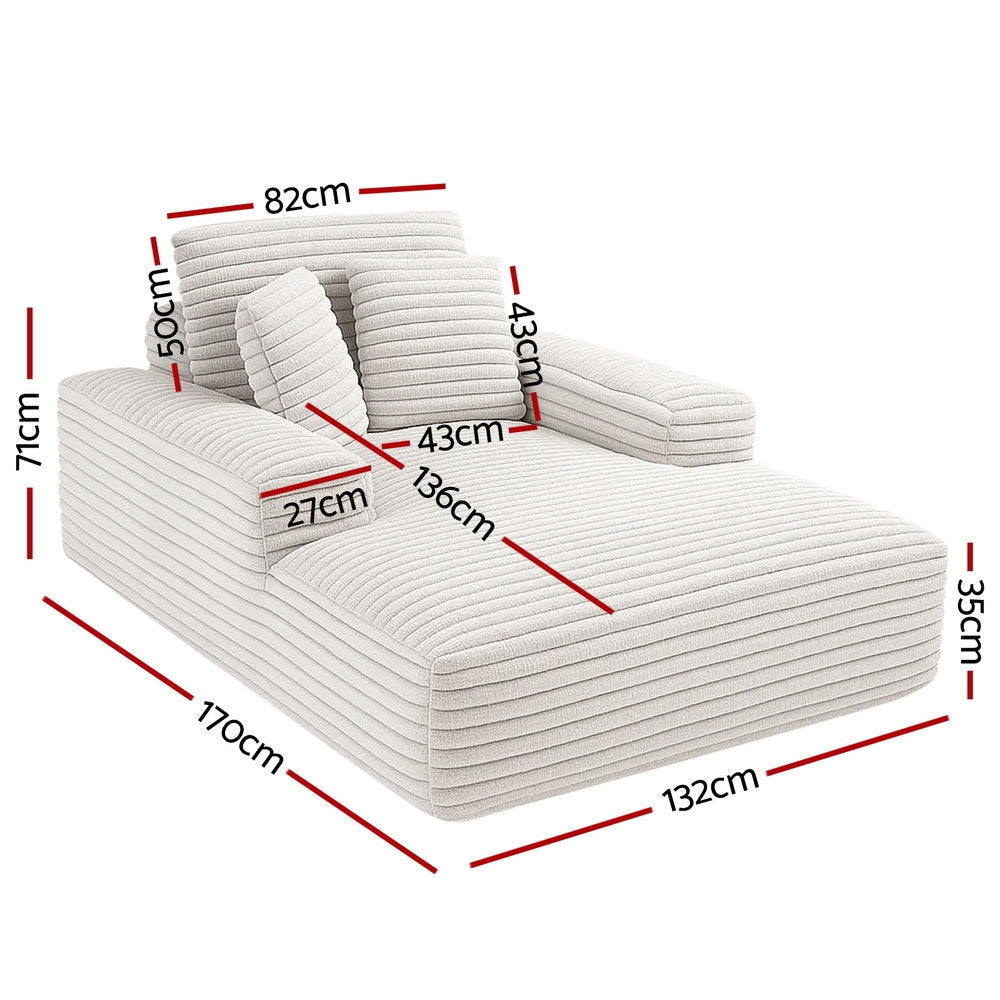 Artiss Sofa Bed Lounge Chair Recliner Couch Reading Chairs Sleeper Cloud Sofas Faux Fur Fabric - Image 2