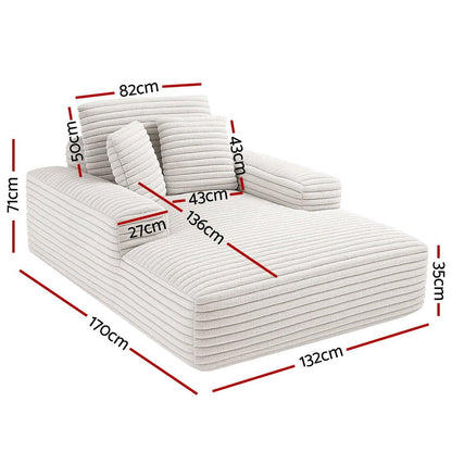 Artiss Sofa Bed Lounge Chair Recliner Couch Reading Chairs Sleeper Cloud Sofas Faux Fur Fabric - Image 2
