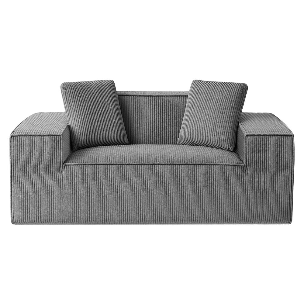 Artiss 2 Seater Sofa Loveseat Sofas Bed Couch No Assembly Corduroy Small Couches Apartement - Image 3