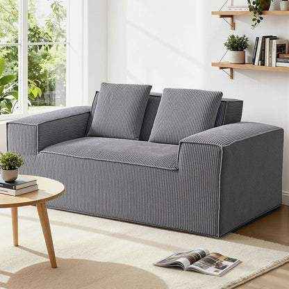 Artiss 2 Seater Sofa Loveseat Sofas Bed Couch No Assembly Corduroy Small Couches Apartement - Image 7