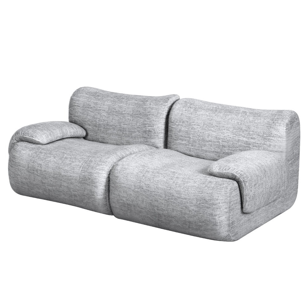 Artiss 2 Seater Sofa Modular Sectional Sofas Couch Bed No Assembly Living Room Grey - Image 3