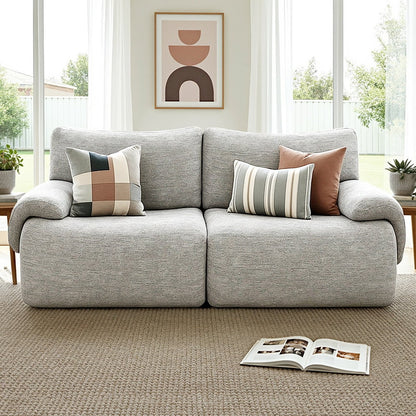 Artiss 2 Seater Sofa Modular Sectional Sofas Couch Bed No Assembly Living Room Grey - Image 7