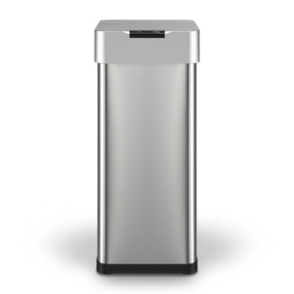Devanti 50L Motion Sensor Bin Rubbish Bins Kitchen Automatic Trash Can Silver - Image 3