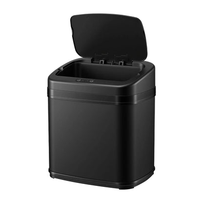 Devanti 15L Motion Sensor Bin Touchless Bins Soft-Close Rubbish Trash Can Black