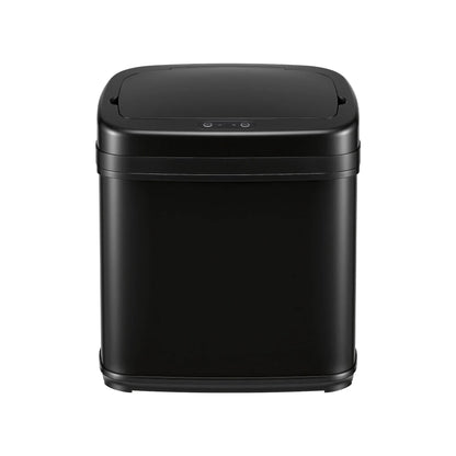 Devanti 15L Motion Sensor Bin Touchless Bins Soft-Close Rubbish Trash Can Black - Image 3