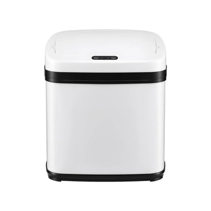 Devanti 15L Motion Sensor Bin Touchless Bins Soft-Close Rubbish Trash Can White - Image 3