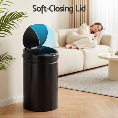 Devanti 30L Sensor Bin Automatic Touchless Trash Can Garbage Rubbish Black - Image 7