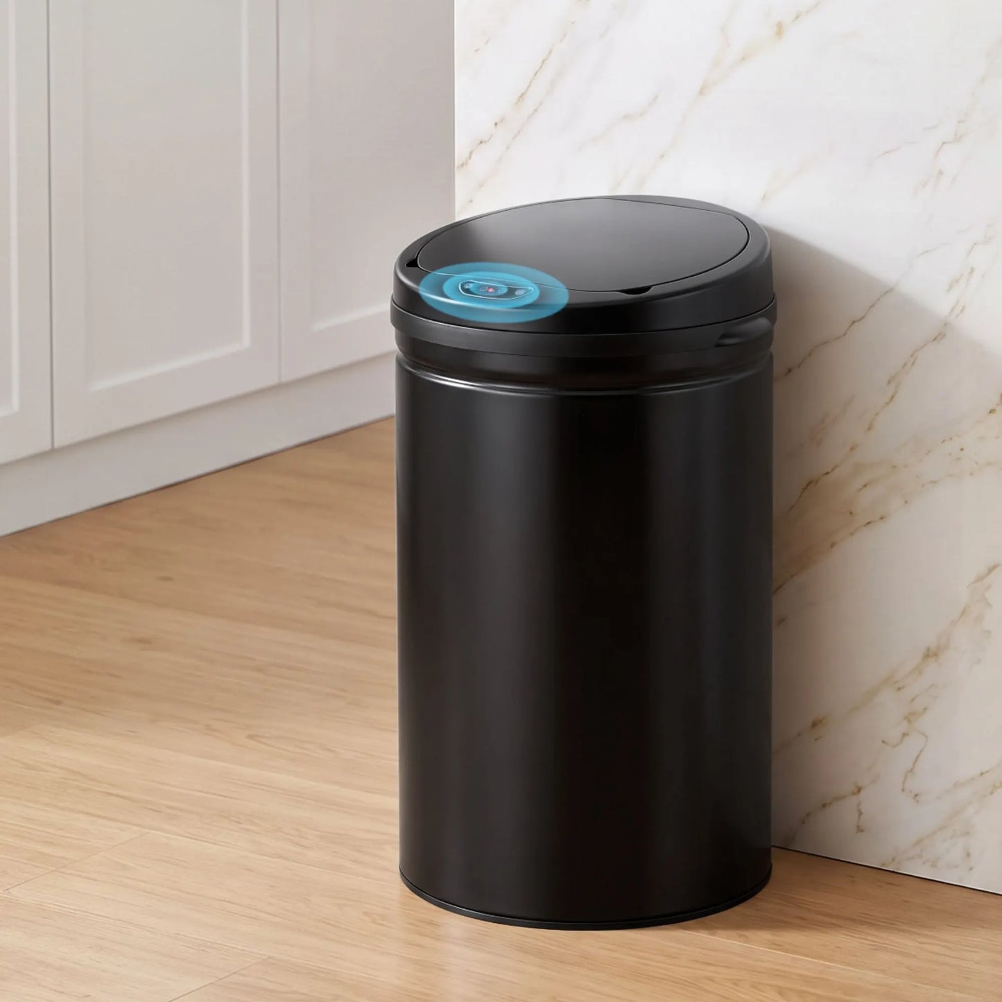 Devanti 30L Sensor Bin Automatic Touchless Trash Can Garbage Rubbish Black - Image 9