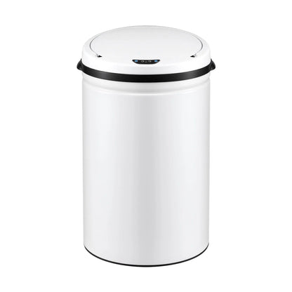 Devanti 30L Sensor Bin Automatic Touchless Trash Can Garbage Rubbish White - Image 3