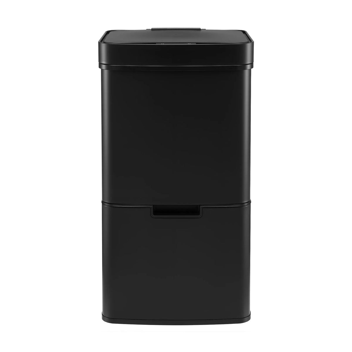 Devanti 72L Sensor Bin Rubbish Bins 4-in-1 Compartment Stainless Steel Trash Can Black - Image 3