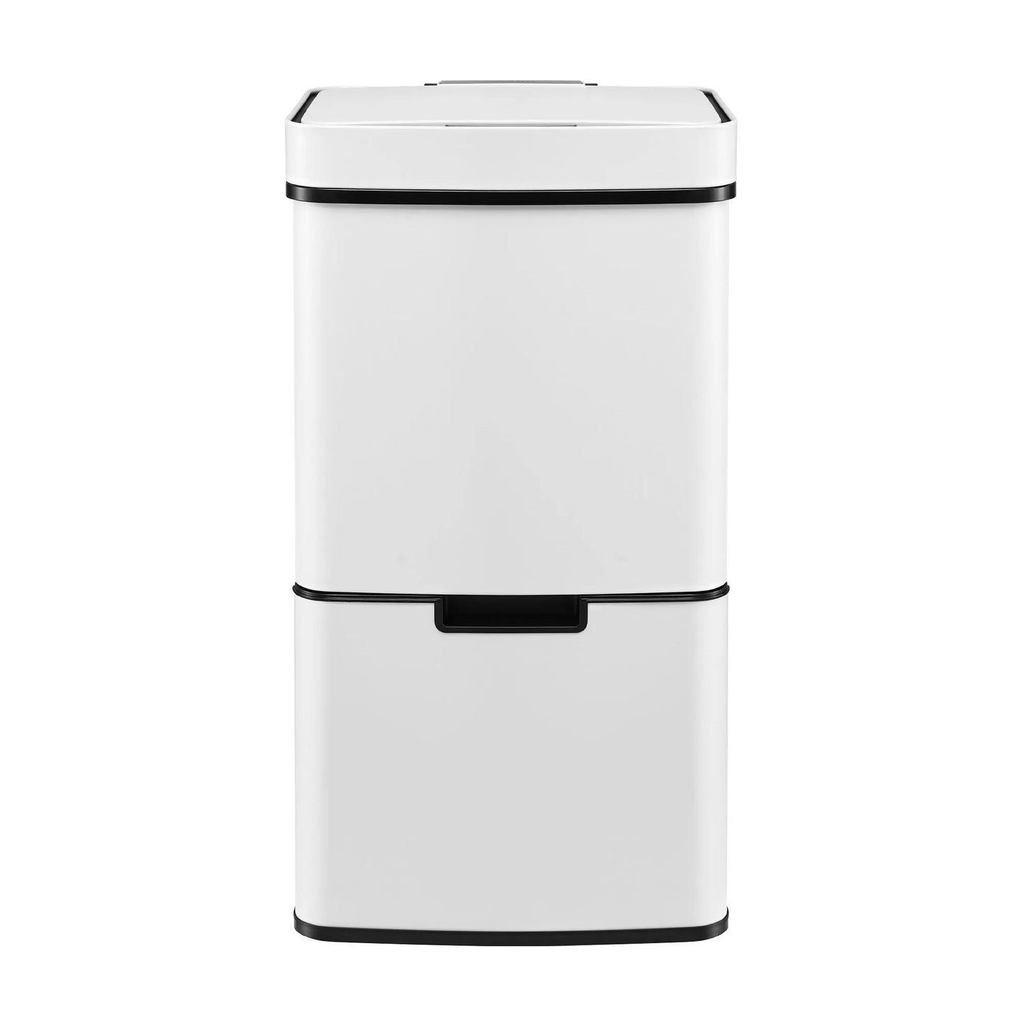 Devanti 72L Sensor Bin Rubbish Bins 4-in-1 Compartment Stainless Steel Trash Can White - Image 3