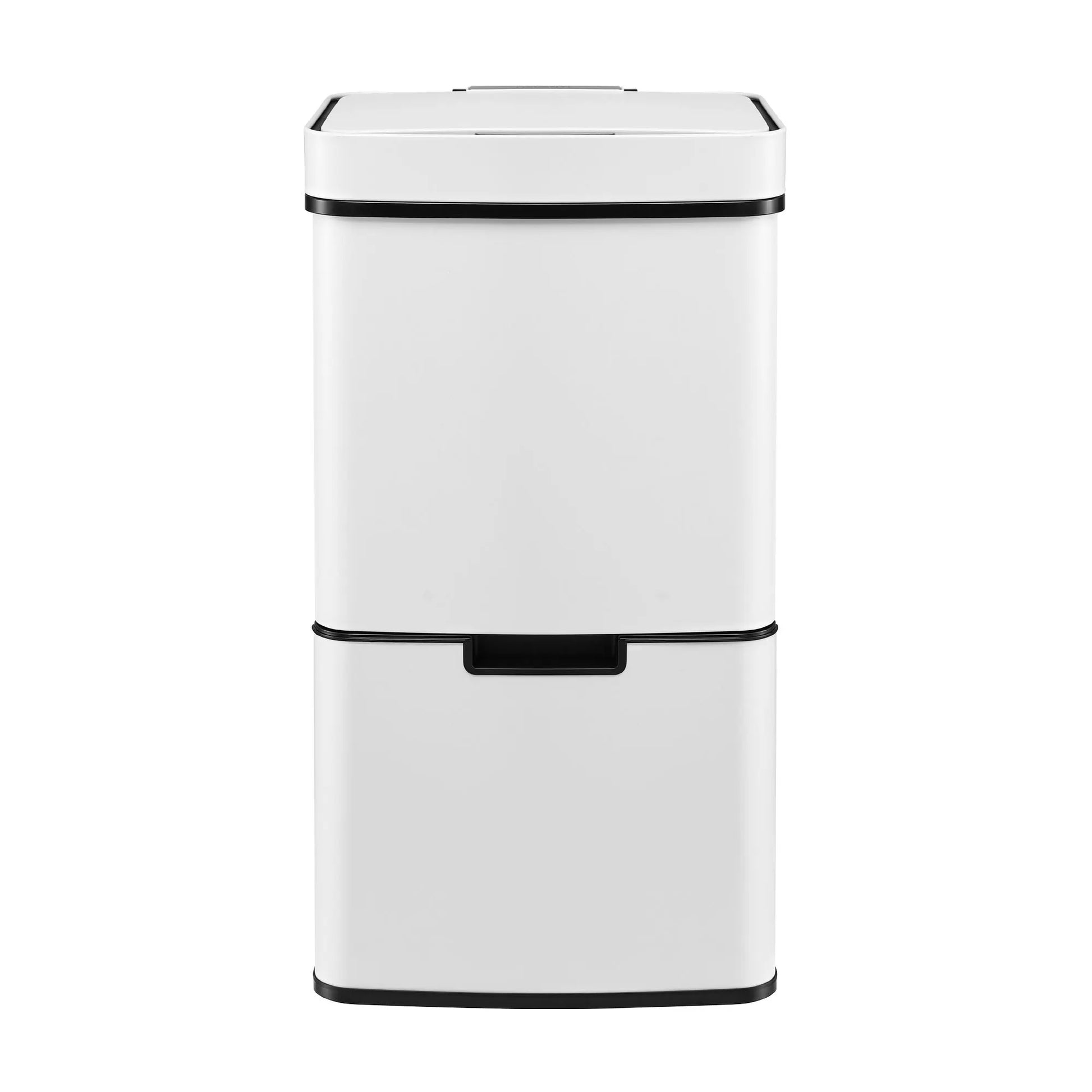 Devanti 72L Sensor Bin Rubbish Bins 4-in-1 Compartment Stainless Steel Trash Can White - Image 3