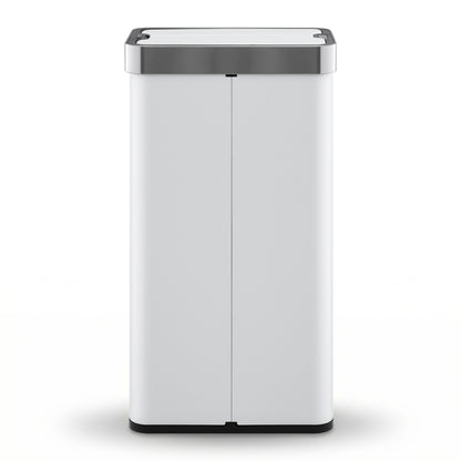 Devanti Rubbish Bin 70L Automatic Sensor Kitchen Bin, Slim Smart Garbage Can Touchless Rectangular with Liner Holder, Fully Closed Lid for Bedroom, Bathroom, Living Room, White - Image 3