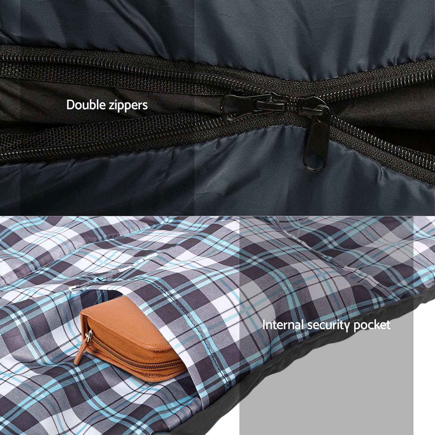 Weisshorn Sleeping Bag Set of 2 Single Thermal Camping Hiking Tent 0℃ - Image 9