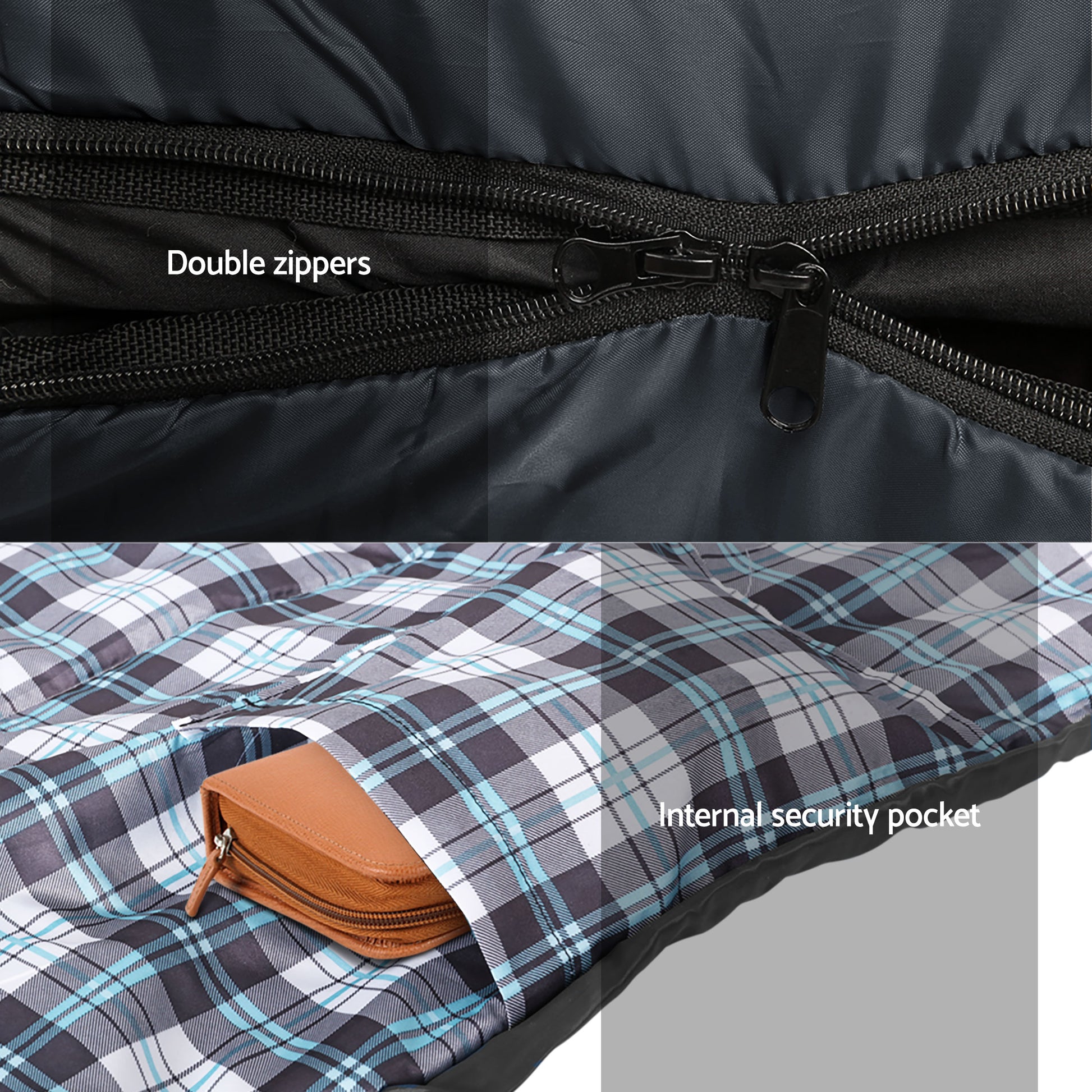 Weisshorn Sleeping Bag Set of 2 Single Thermal Camping Hiking Tent 0℃ - Image 9