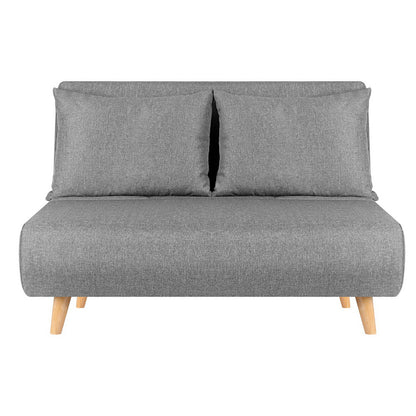Artiss Sofa Bed 2 Seater Convertible Couch Recliner Lounge Chair Linen - Image 3