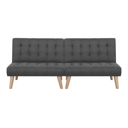 Artiss 2x Sofa Bed Couch Single Seater Fabric Grey - Image 3