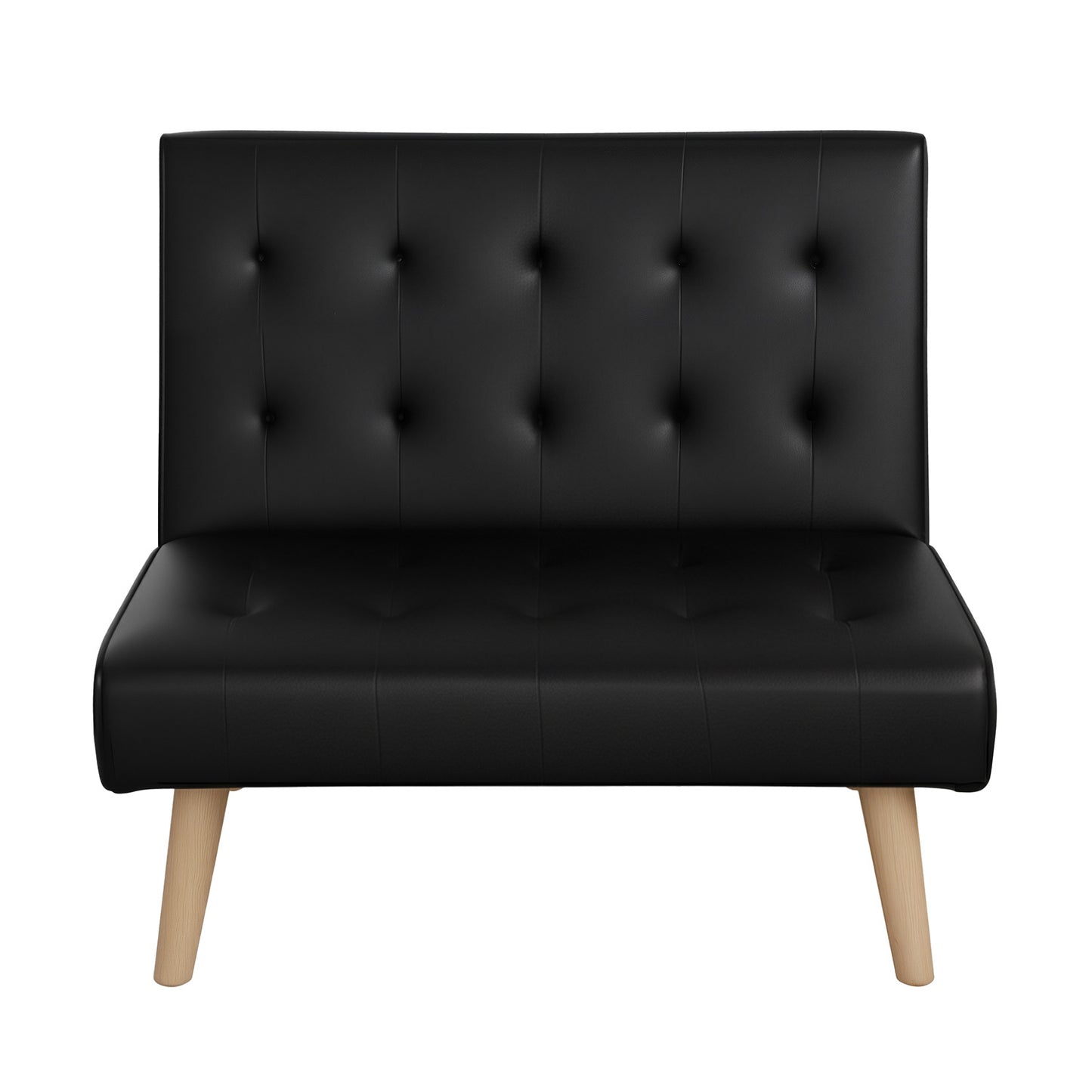 Artiss Sofa Bed Couch 1 Seater Lounge Fabric Black - Image 2