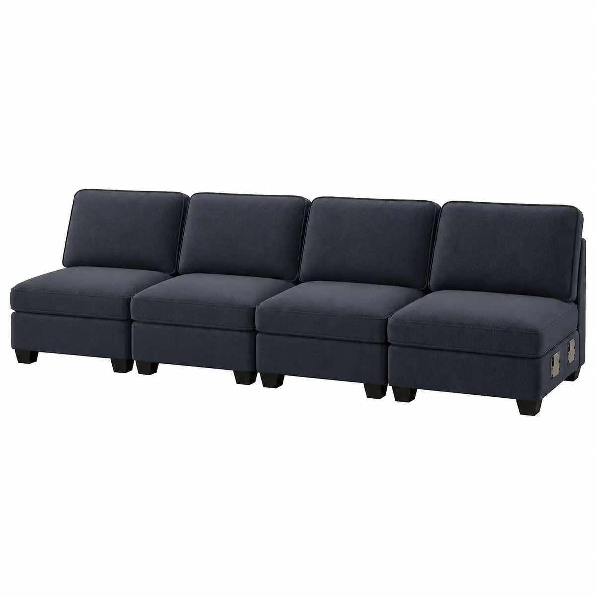Artiss 4 Seater Modular Sofa Set Sectional Easy Assembly Dark Grey - Image 2