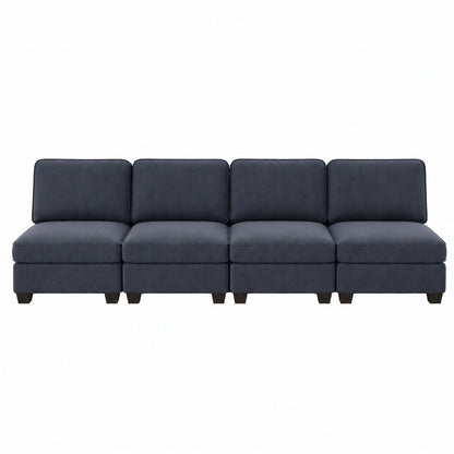 Artiss 4 Seater Modular Sofa Set Sectional Easy Assembly Dark Grey - Image 4
