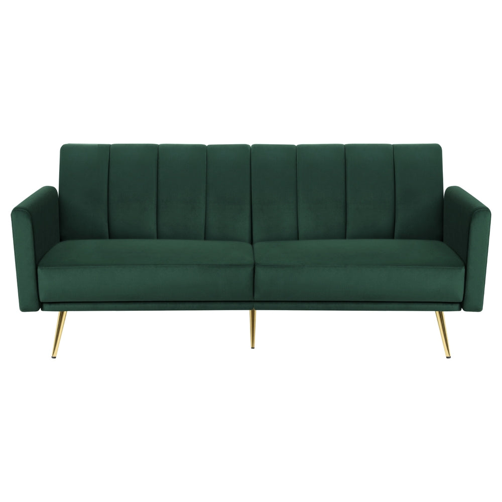 Artiss Sofa Bed 3 Seater Couch Convertible Lounge Adjustable Arm Recliner Velvet - Image 3