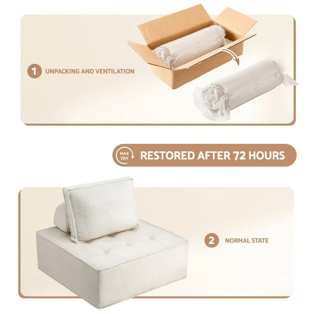 Artiss 3 Floor Sofa Lounge Chair with Pillow - Image 6