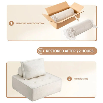 Artiss 3 Floor Sofa Lounge Chair with Pillow - Image 6