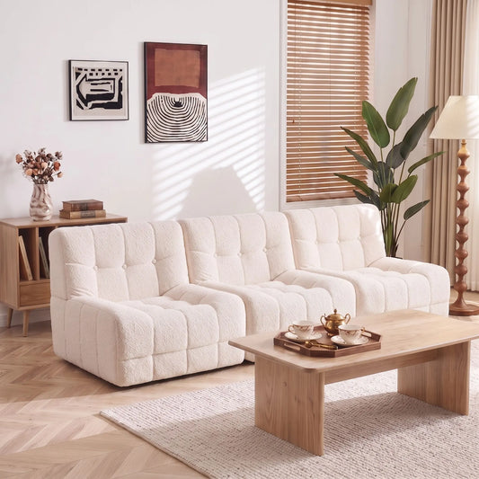 Artiss Set of 3 Sofa Modular Boneless Couches No Assembly White