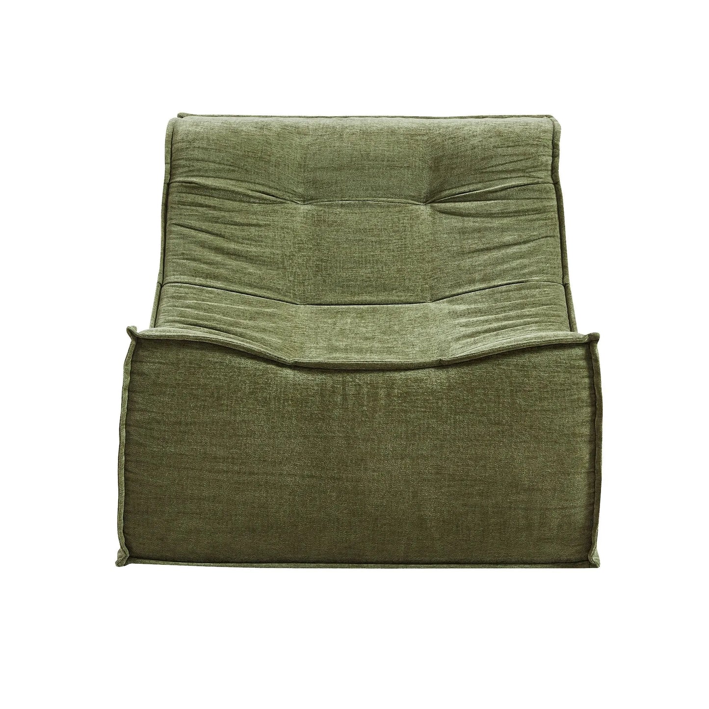 Artiss Floor Sofa Armless Chenille No Assembly Removable Cover Green - Image 4
