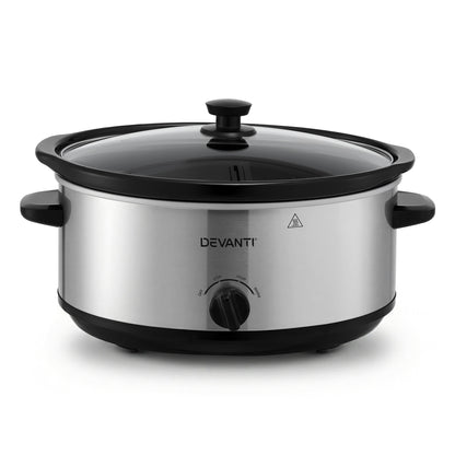 Devanti 6.5L Slow Cooker Electric Multi Cooker with 3 Heat Settings and Keep Warm Function - Image 3