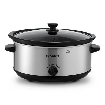 Devanti 6.5L Slow Cooker Electric Multi Cooker with 3 Heat Settings and Keep Warm Function - Image 3